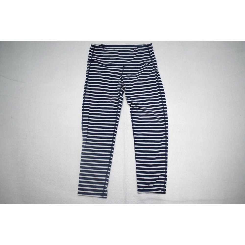 Athleta Leggings Yoga Pants Striped Athletic Nylon Stretch Womens 2XS XXSMALL